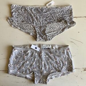 NWT 2 pair Gap Body Stretch Cotton & Modal Boy Short Shorty Panties Small